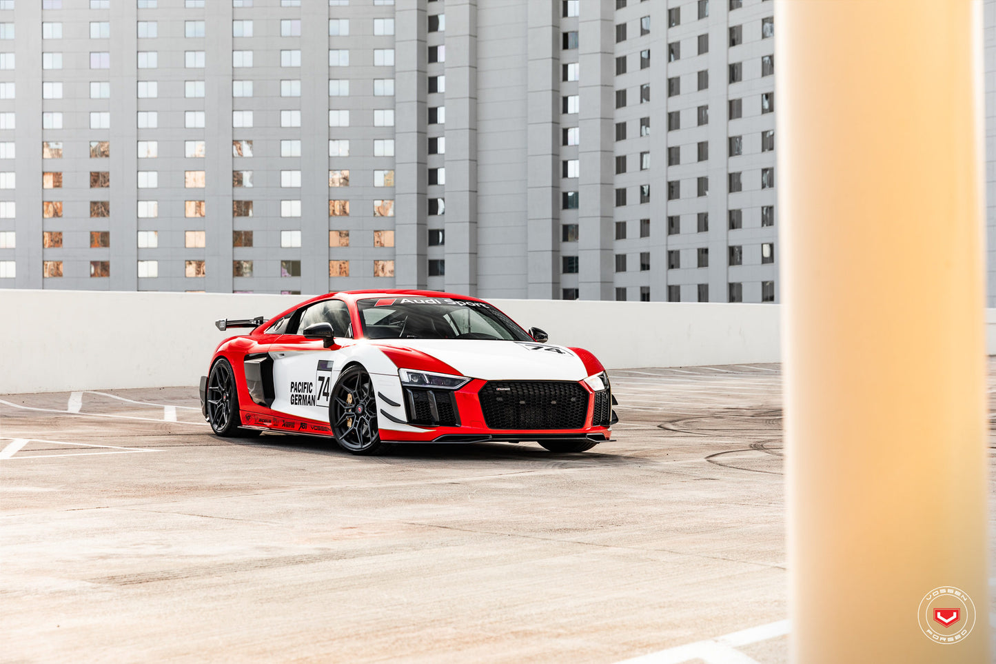 Vossen EVO-4R Wheel Set for Audi R8 - 20 Inch - Satin Black