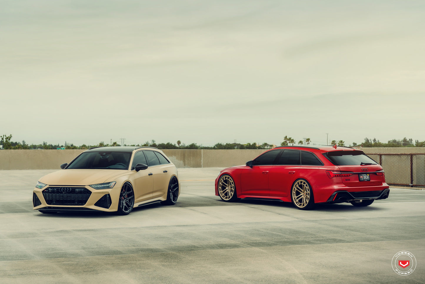Vossen EVO-4R Wheel Set for Audi RS6 / RS7 - 22 Inch - Midnight Smoke