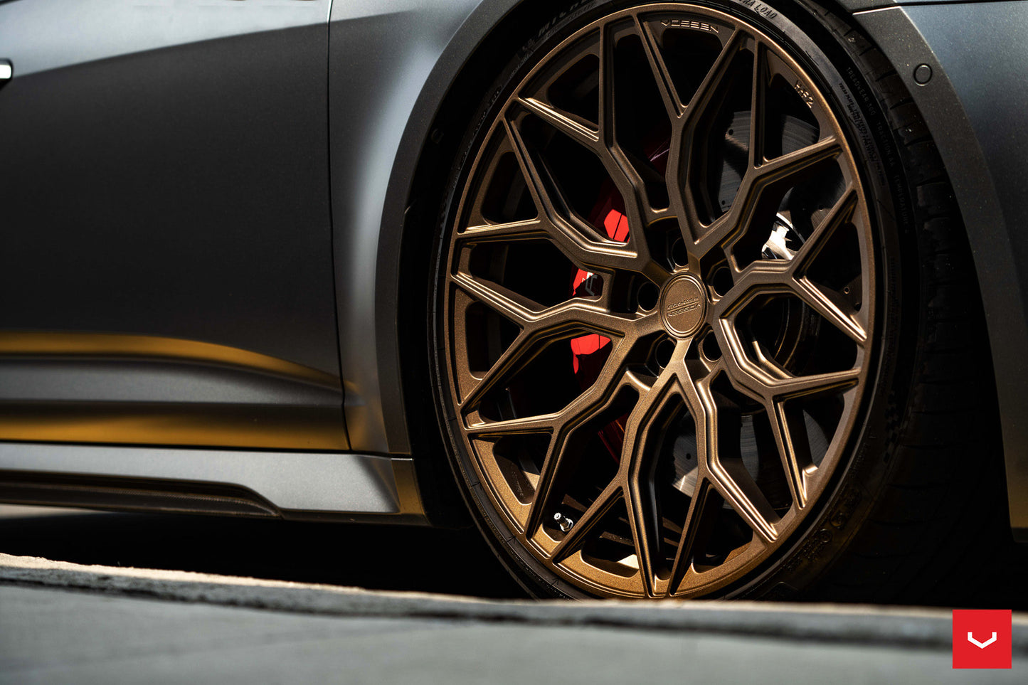 Vossen HF-2 Wheel Set for Audi RS6 / RS7 - 22 Inch - Gloss Bronze