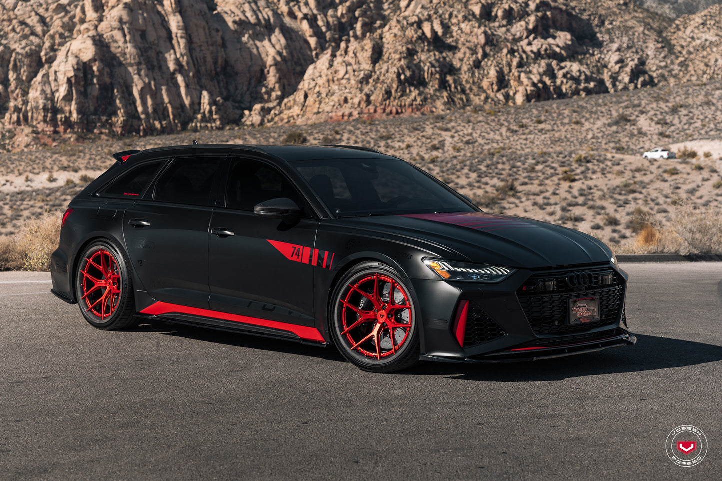 Vossen S21-01 Carbon Wheel Set for Audi RS6 / RS7 - 22 Inch - Scarlet Red