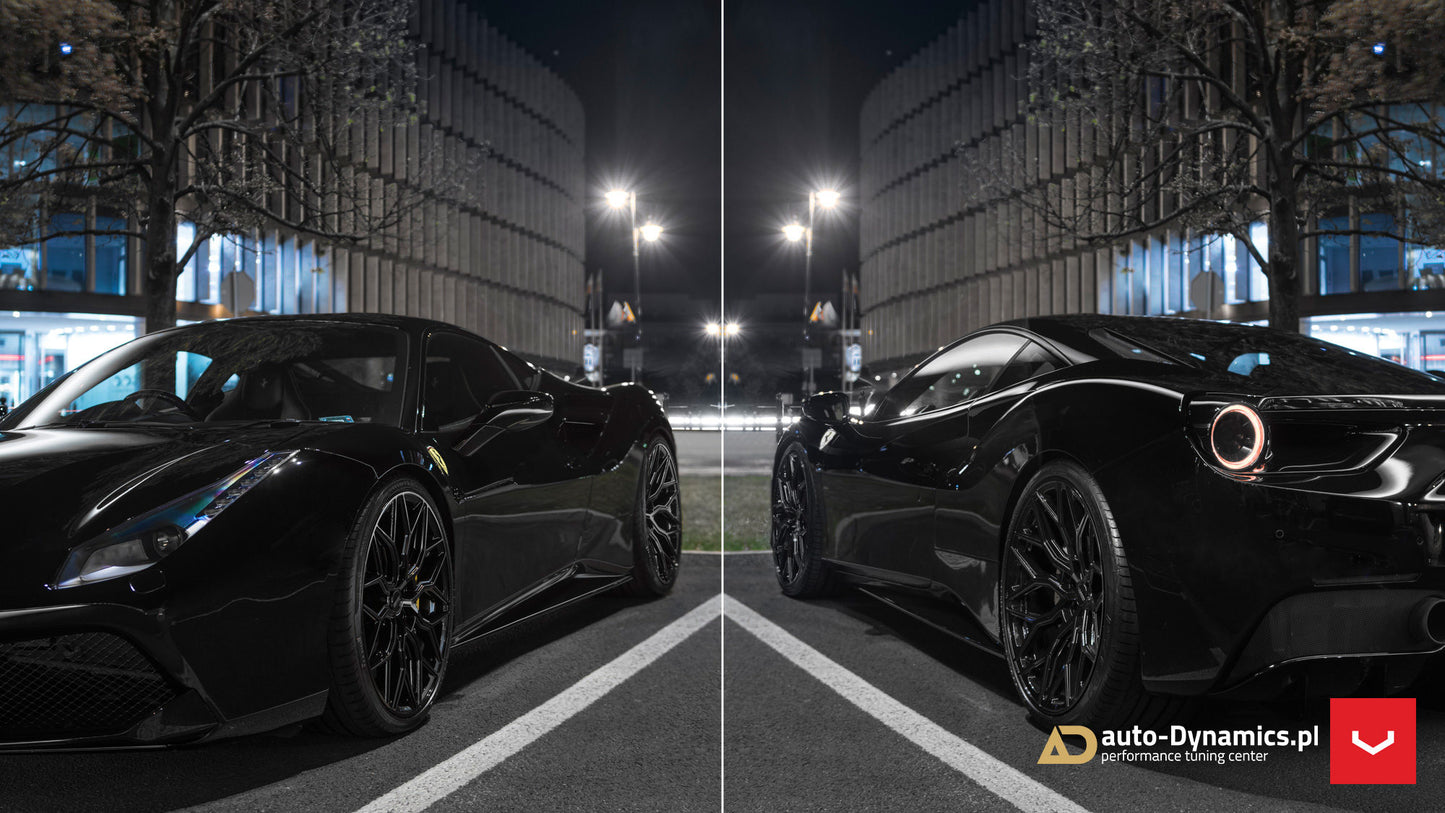 Vossen HF-2 Wheel Set for Ferrari 488 - 21 Inch - Gloss Black
