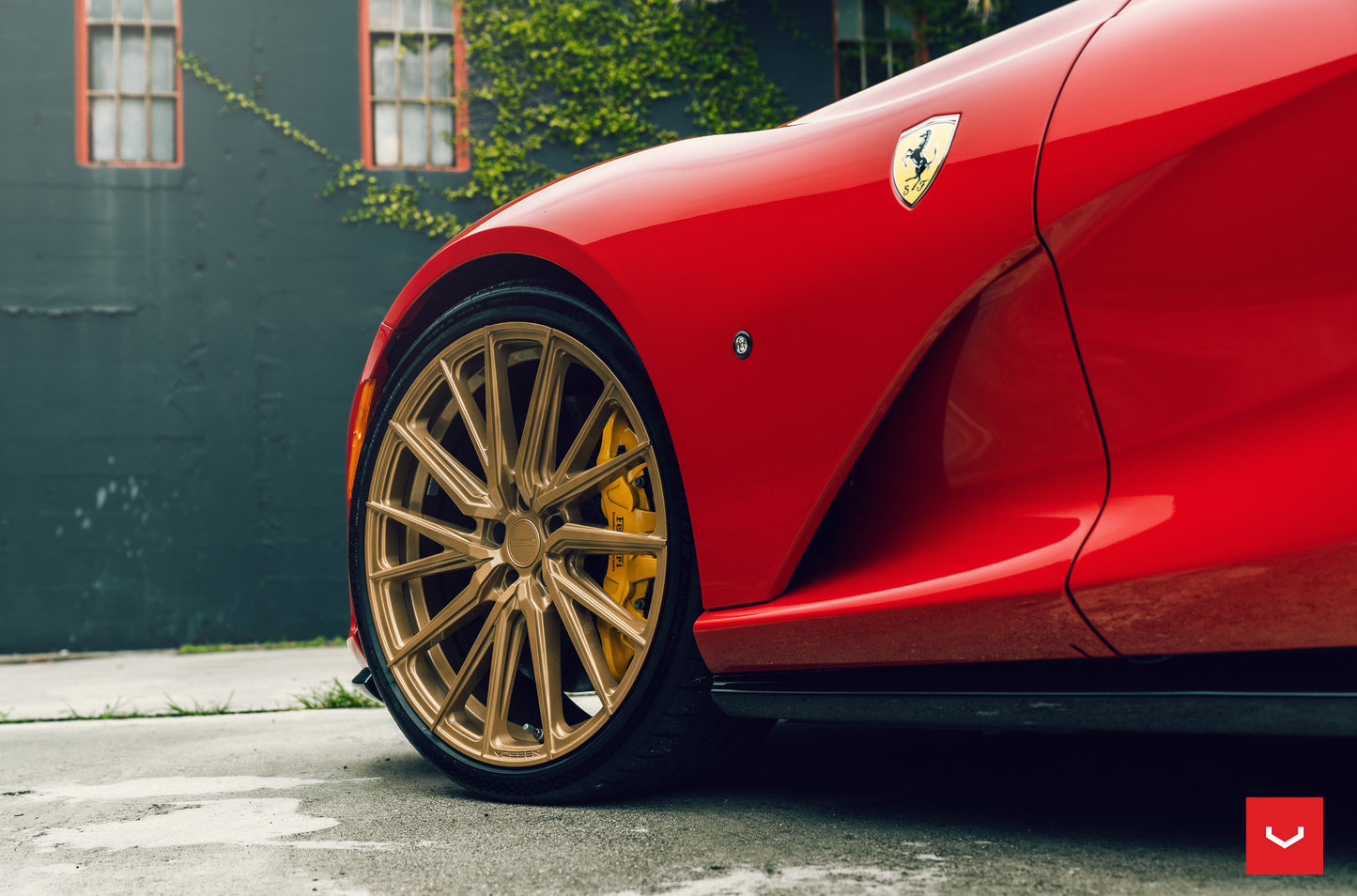 Vossen HF-4T Wheel Set for Ferrari 812 Superfast - 21 Inch - Gloss Gold (discontinued)