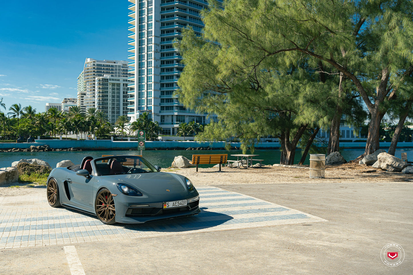 Vossen M-X6 Wheel Set for Porsche 718 Boxster/Cayman - 21 Inch - Satin Bronze