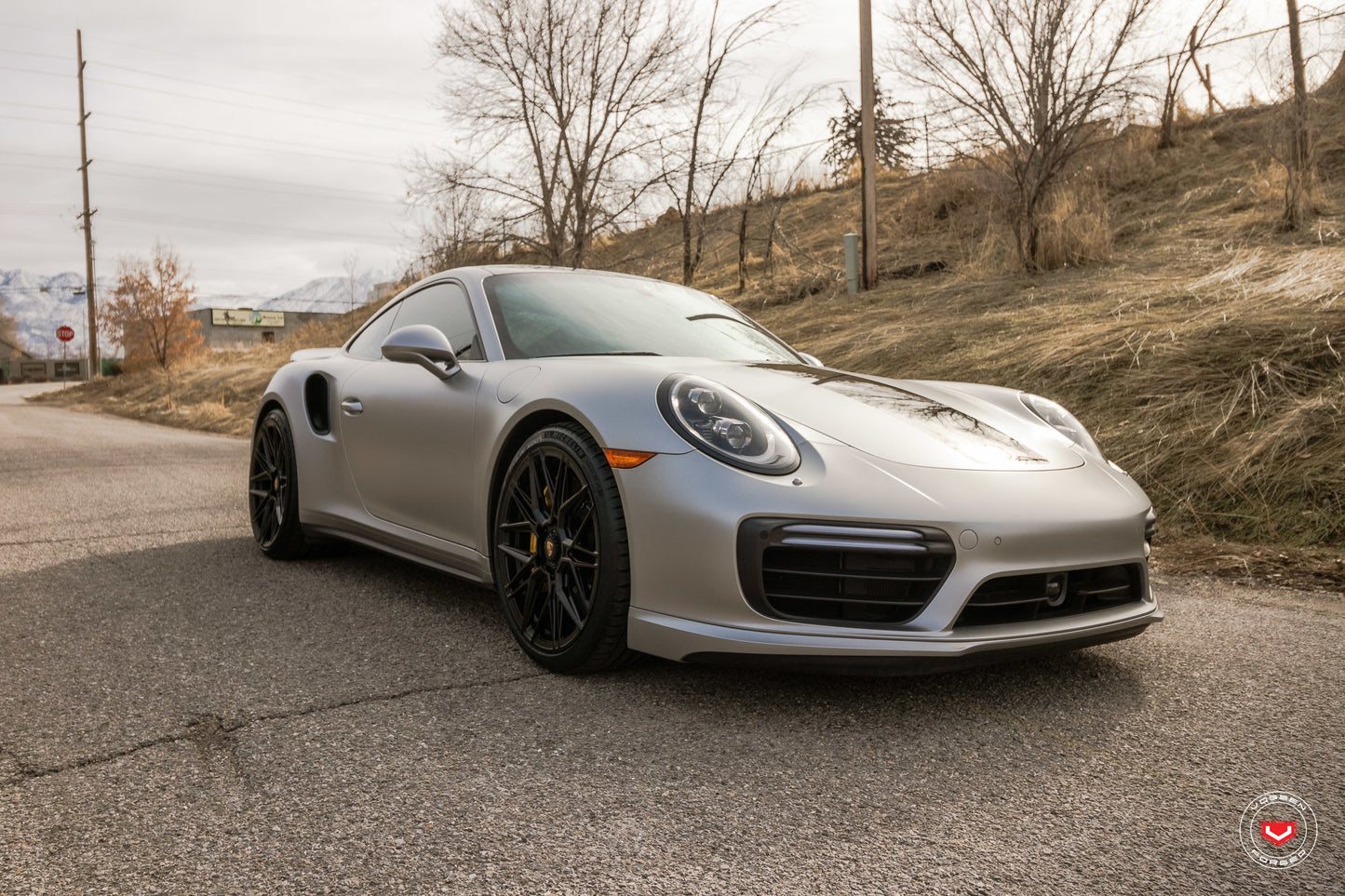 Vossen EVO-5R Wheel Set for Porsche 911 - 20 Inch - Satin Black