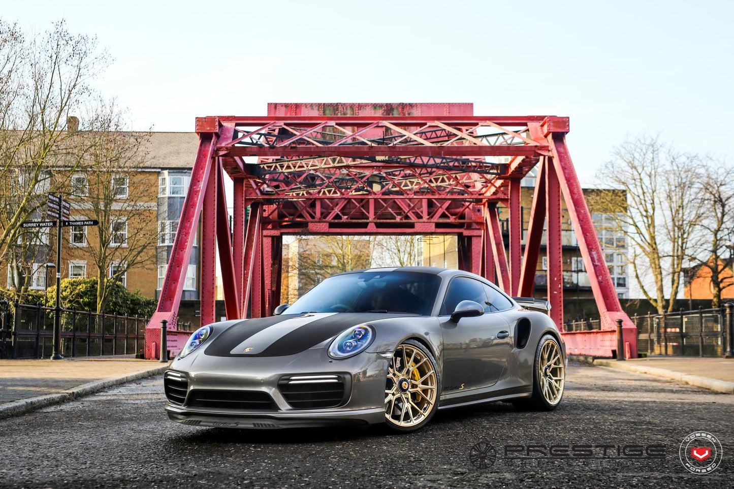 Vossen M-X3 Wheel Set for Porsche 911 - 21 Inch - Patina Gold