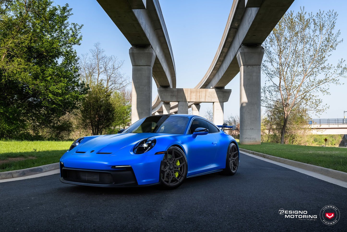 Vossen EVO-4R Wheel Set for Porsche 911 - 20 Inch - Matte Midnight Smoke