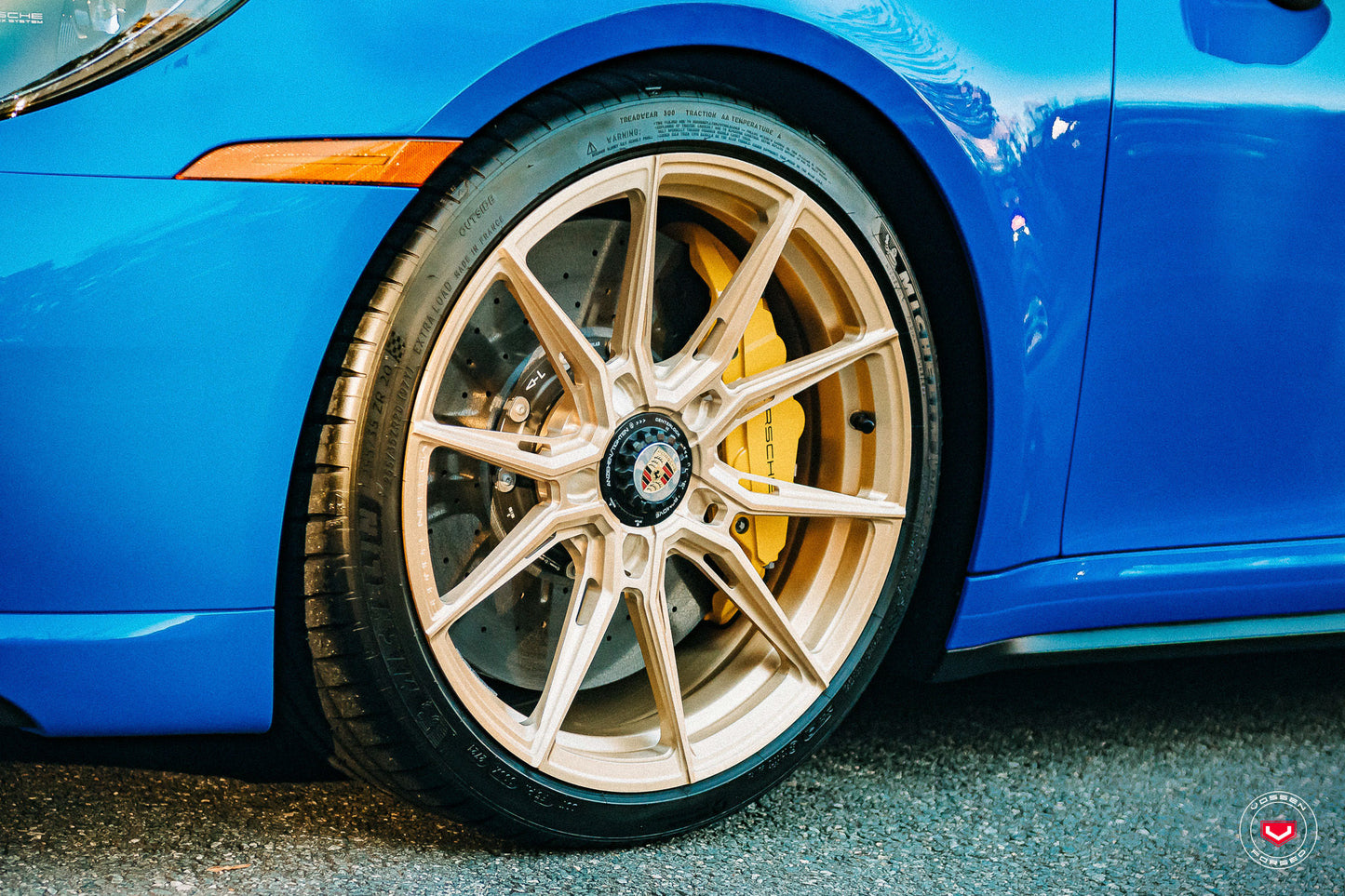 Vossen EVO-2R Wheel Set for Porsche 911 - 20 Inch - Patina Gold