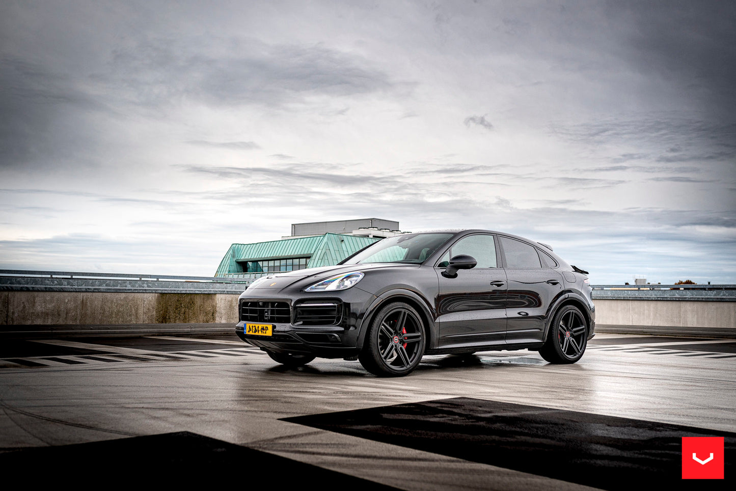Vossen HF-1 Wheel Set for Porsche Cayenne - 22 Inch - Satin Black