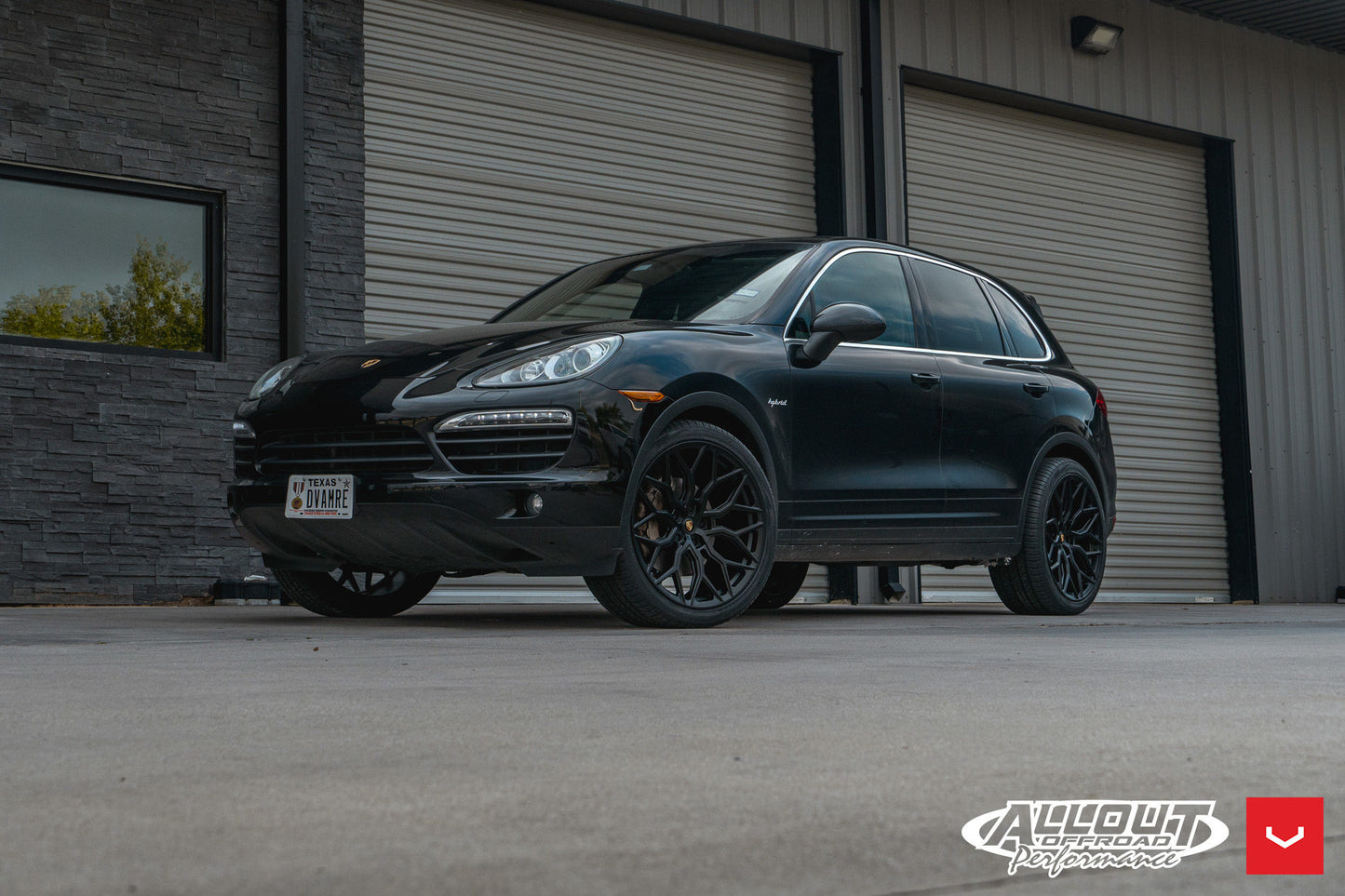 Vossen HF-2 Wheel Set for Porsche Cayenne - 22 Inch - Satin Black