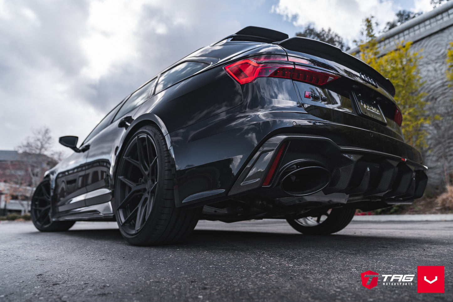 Vossen HF-5 Wheel Set for Audi RS6 / RS7 - 22 Inch - Satin Black