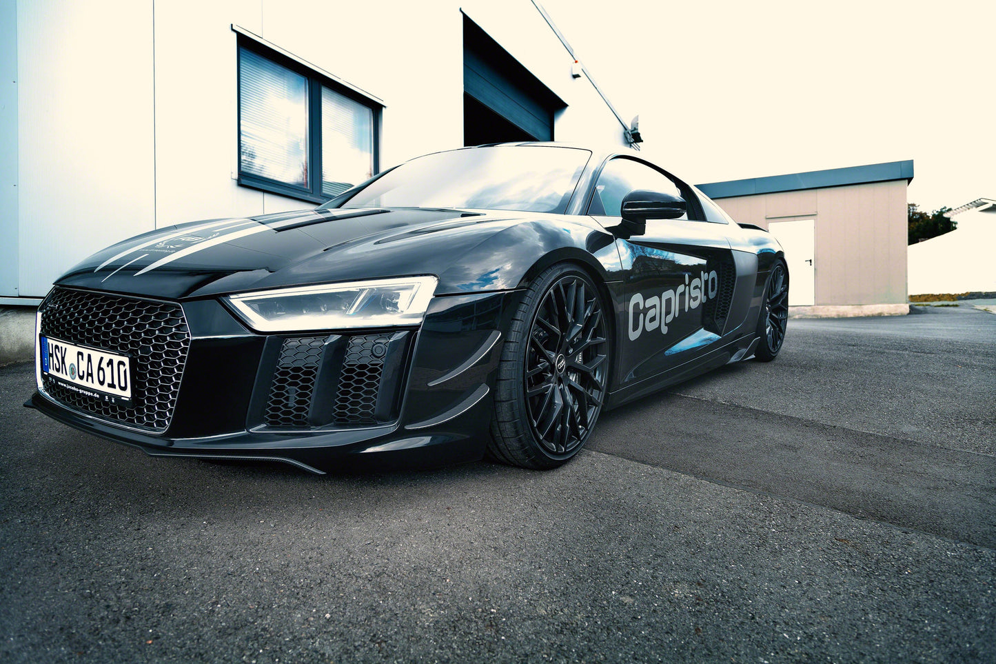 Capristo Audi R8 (Gen2) - Carbon Fiber Front Spoiler + Front Fins (Set)