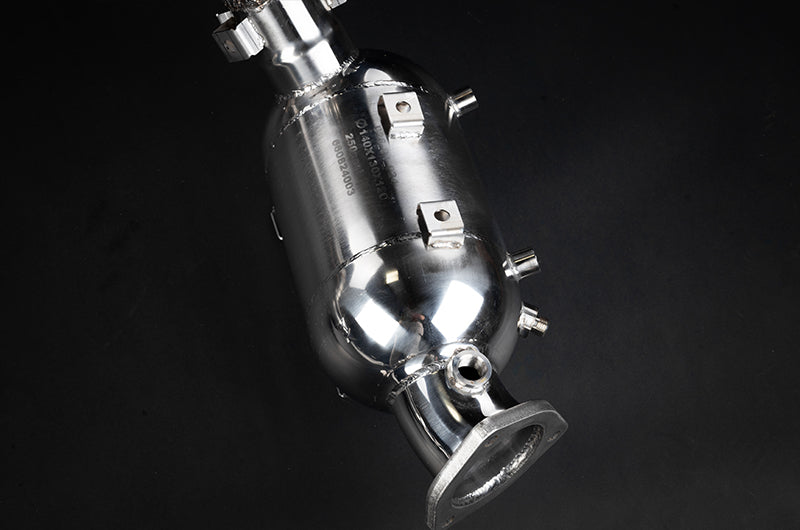 Capristo Porsche 718 GT4RS - SET: Valved Muffler, 100 Cell OPF Replacement, Performance Headers + Wicrom Tips