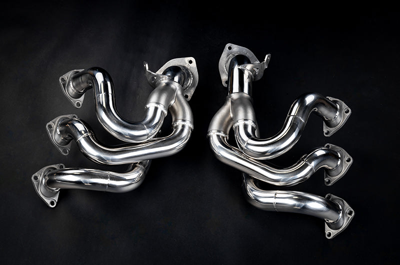 Capristo Porsche 718 GT4RS - SET: Valved Muffler, 100 Cell OPF Replacement, Performance Headers + Wicrom Tips