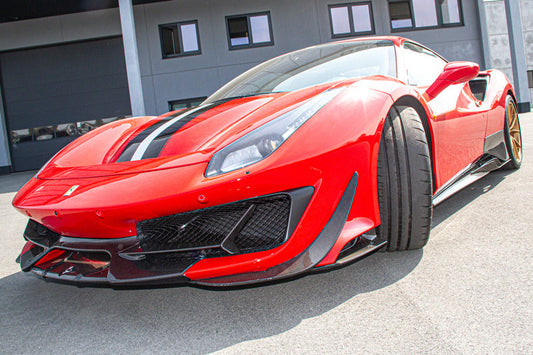 Capristo Ferrari 488 Pista - Carbon Fiber Front Spoiler + Side Wings