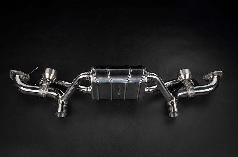 Capristo Porsche 718 GT4RS - Valved Muffler + Slanted Wicrom Tips (for PSE)