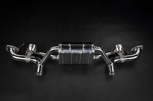 Capristo Porsche 718 GT4RS - Valved Muffler + Slanted Wicrom Tips (for PSE)