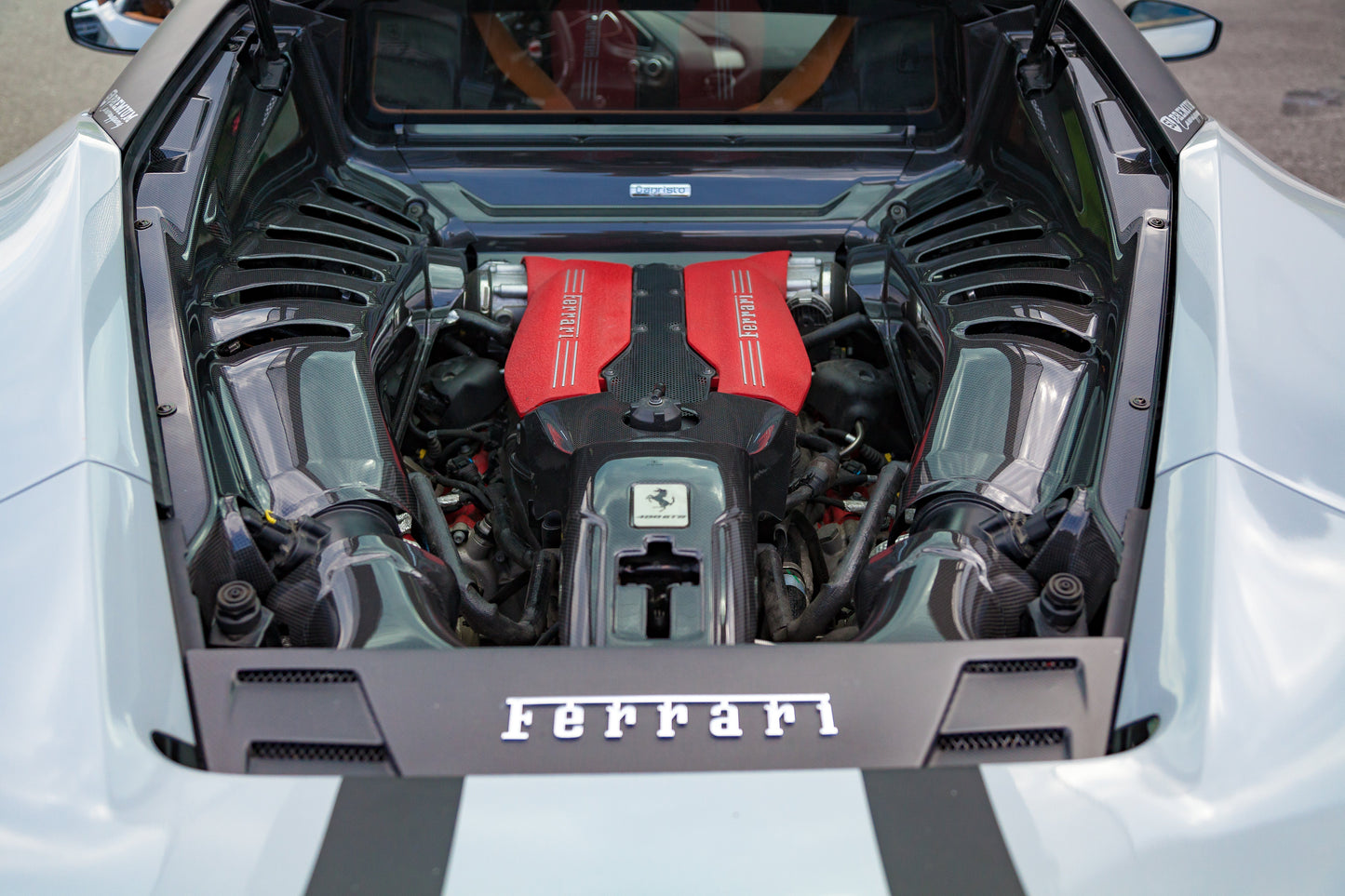 Capristo Ferrari 488 GTB/Pista - Carbon Fiber Engine Side Covers