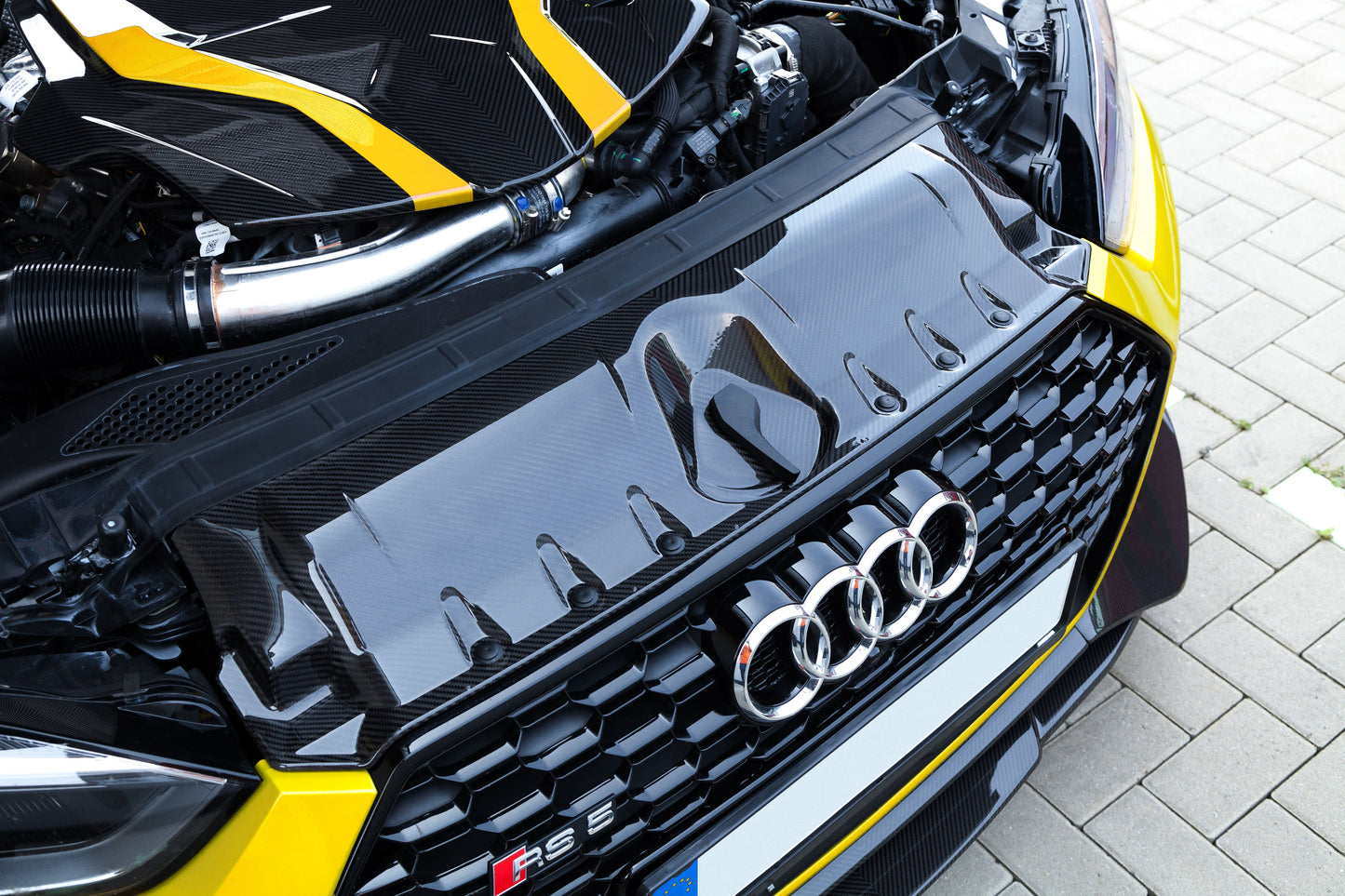 Capristo Audi RS5 (F5) - Carbon Fiber Engine Cover + Lock Cover (Set)