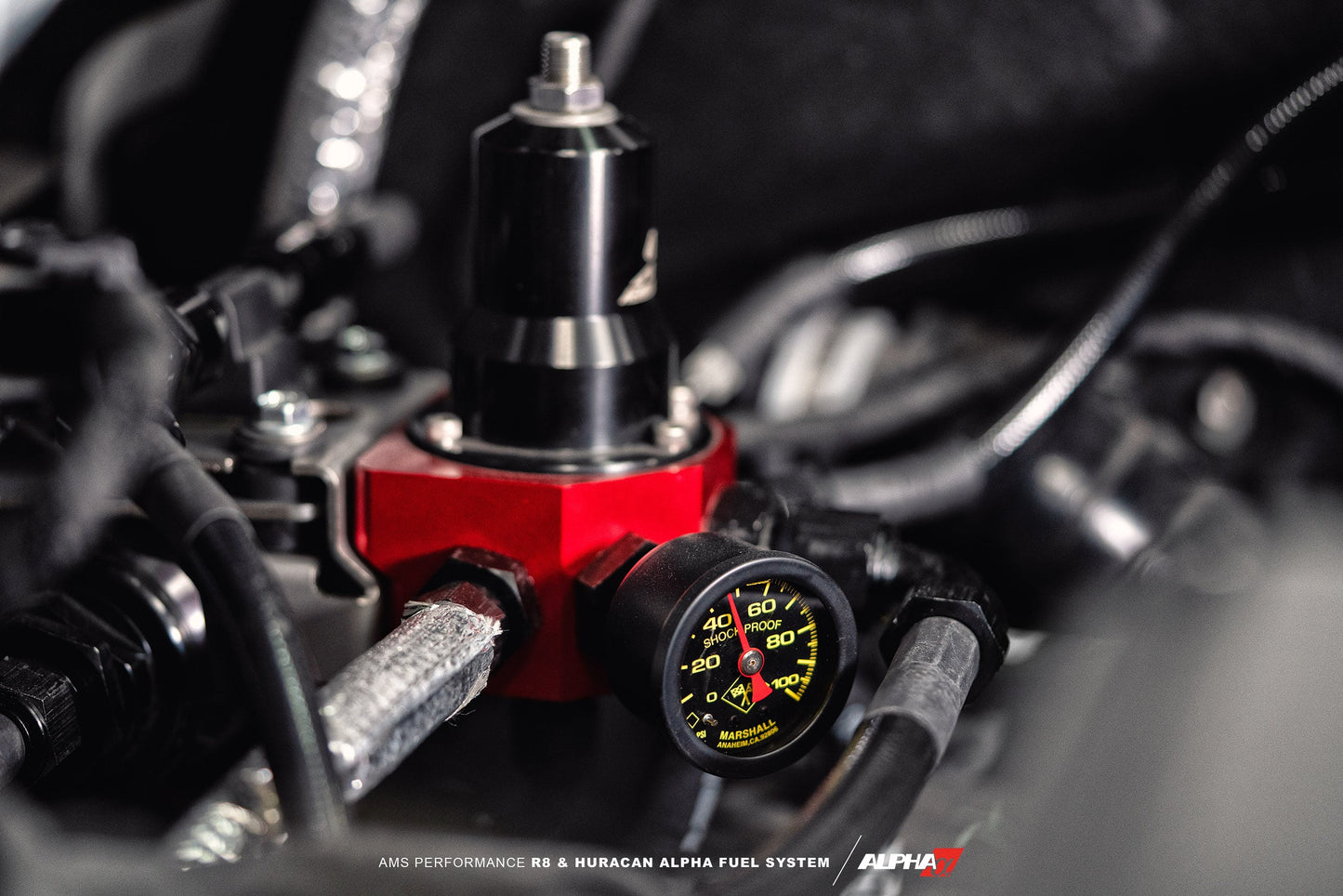 Boost Logic AMS PERFORMANCE R8/HURACAN ALPHA FUEL SYSTEM – FUEL PRESSURE REGULATOR + FUEL LINE KIT