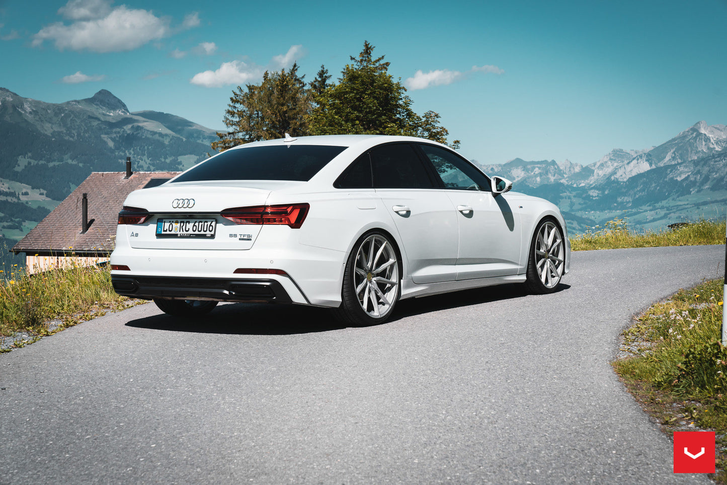 Vossen HF-3 Wheel Set for Audi RS6 / RS7 - 22 Inch - Gloss Silver
