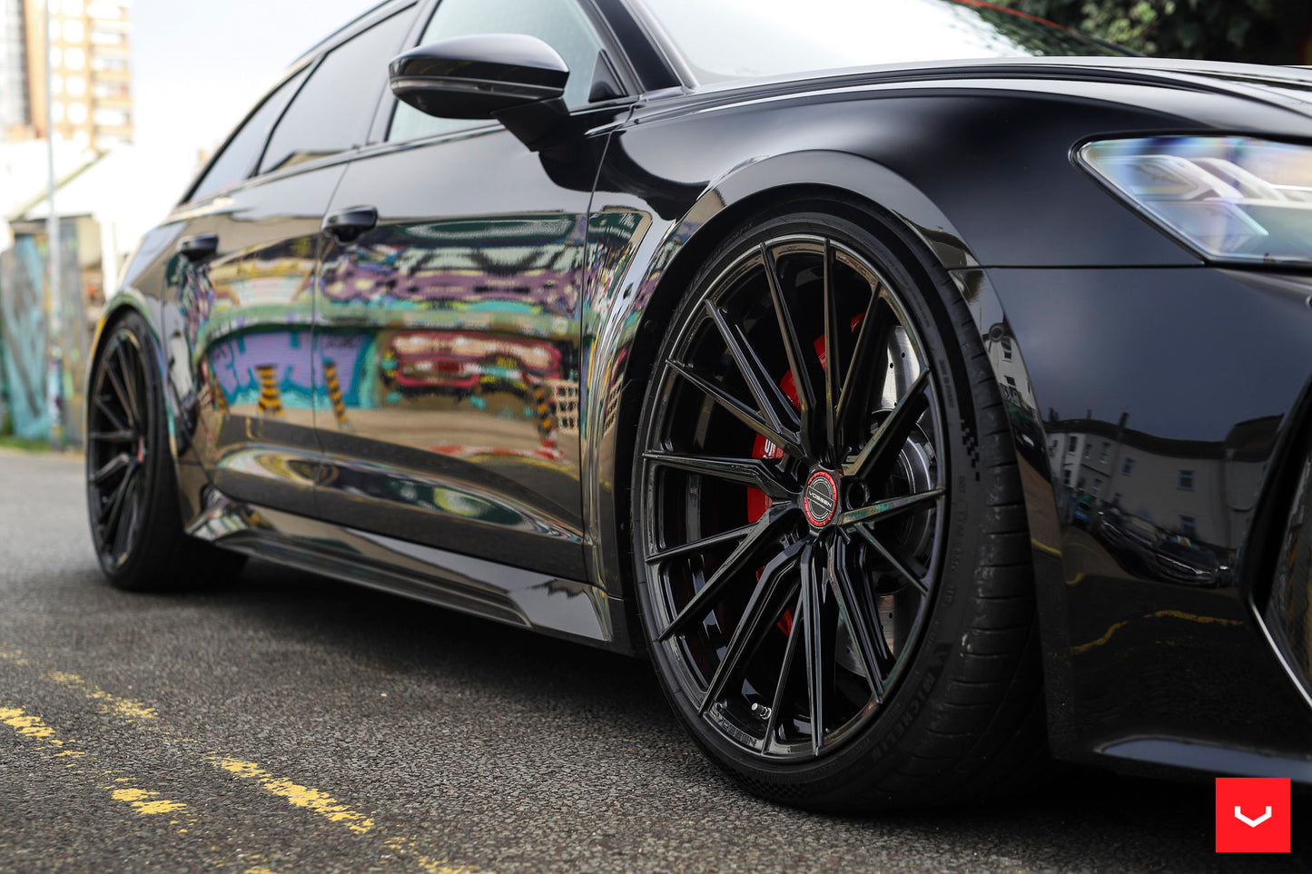 Vossen HF-4T Wheel Set for Audi RS6 / RS7 - 22 Inch - Gloss Black