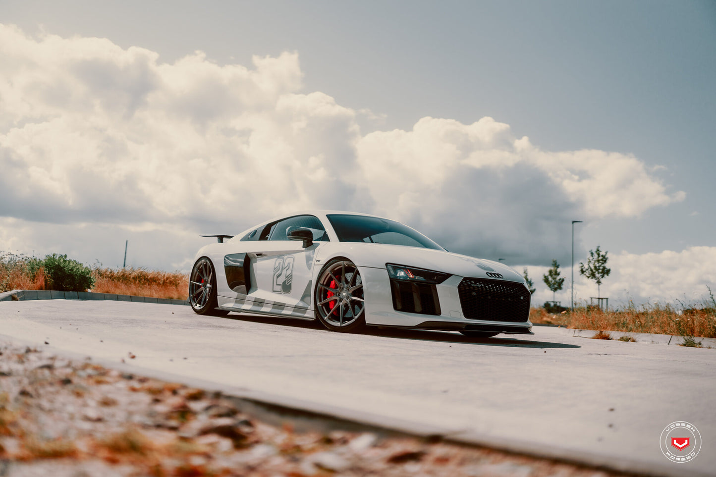 Vossen EVO-2 Wheel Set for Audi R8 - 20 Inch - Dark Smoke brushed