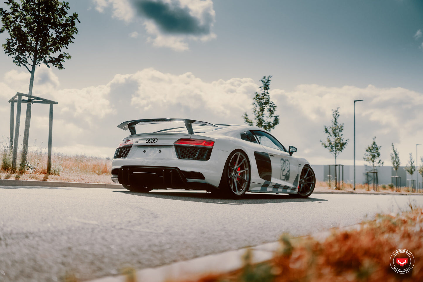 Vossen EVO-2 Wheel Set for Audi R8 - 20 Inch - Dark Smoke brushed