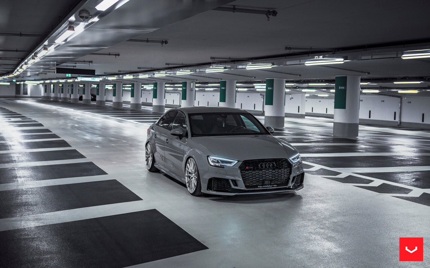 Vossen HF-4T Wheel Set for Audi RS3 - 20 Inch - Satin Silver