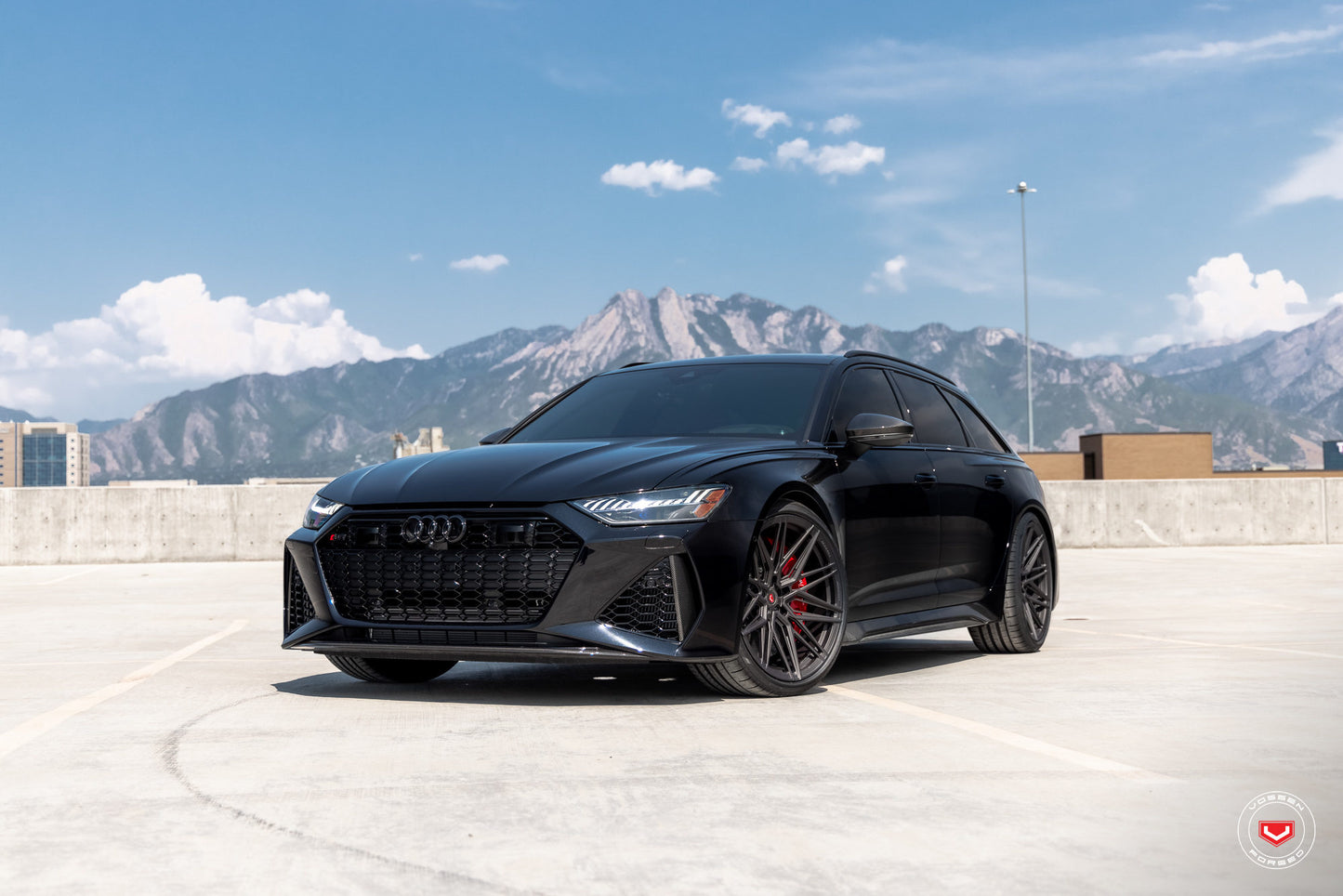 Vossen EVO-5R Wheel Set for Audi RS6 / RS7 - 22 Inch - Matte Midnight Smoke