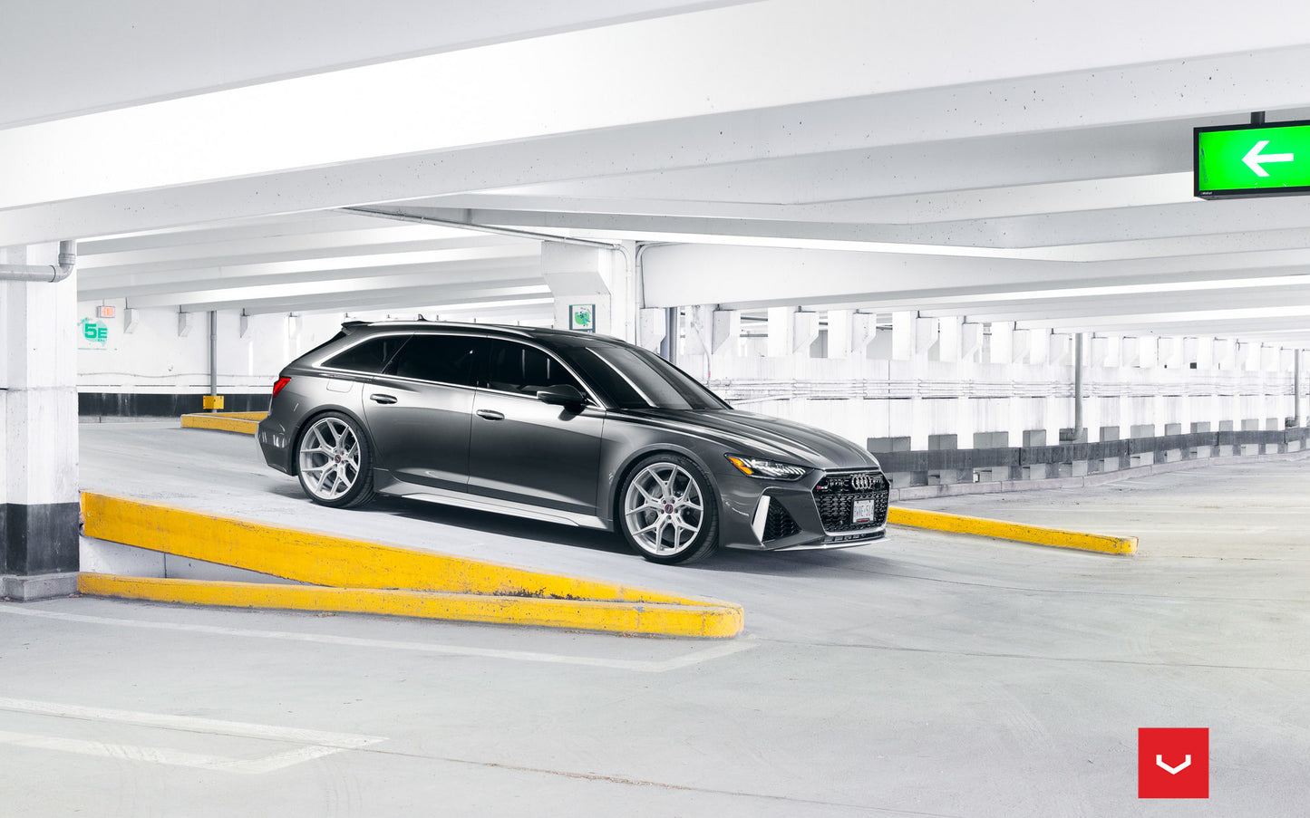 Vossen HF-5 Wheel Set for Audi RS6 / RS7 - 22 Inch - Satin Silver