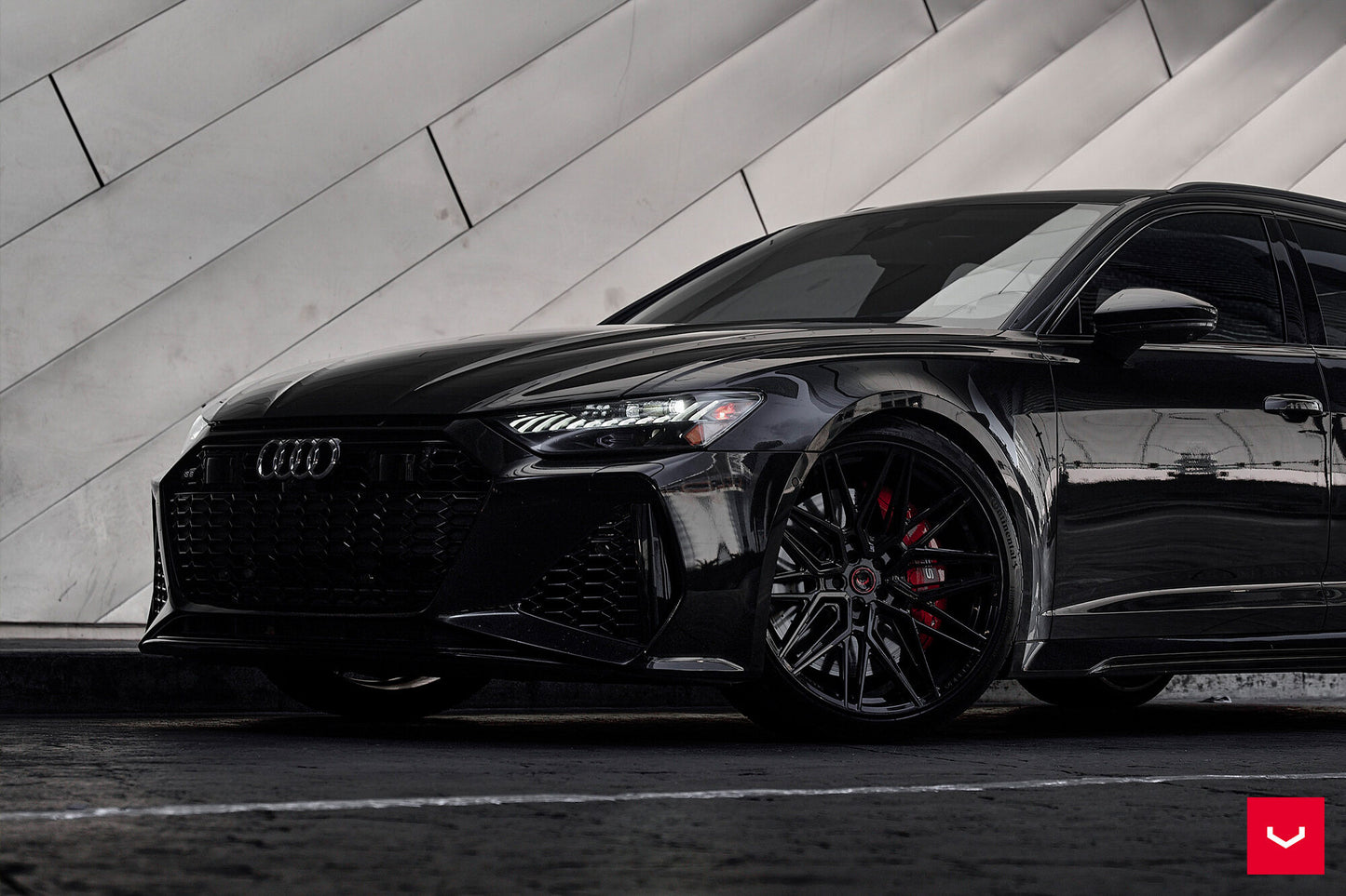 Vossen HF-7 Wheel Set for Audi RS6 / RS7 - 22 Inch - Gloss Black