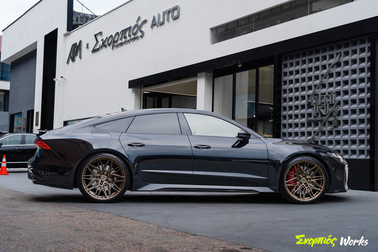 Vossen HF-7 Wheel Set for Audi RS6 / RS7 - 22 Inch - Satin Bronze