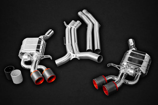 Capristo Audi RS5 (F5) Coupe - ECE Valved Exhaust, MidPipes + Carbon Tips (CES3)