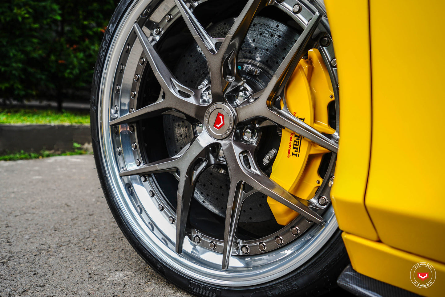 Vossen S21-01 (3-Piece) Wheel Set for Ferrari 458 - 21 Inch - Dark Smoke