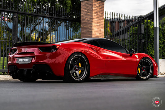 Vossen GEN-01 (3-Piece) Wheel Set for Ferrari 488 - 20 Inch - Satin Black polished
