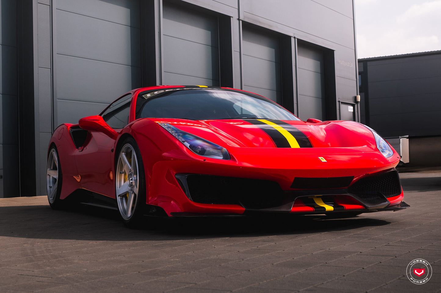 Vossen GEN-01 Wheel Set for Ferrari 488 - 20 Inch - Gloss Clear brushed