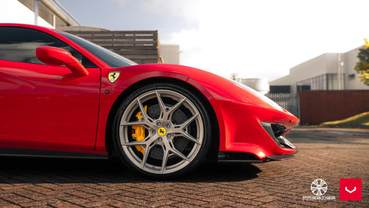 Vossen HF-5 Wheel Set for Ferrari 488 - 20 Inch - Satin Silver