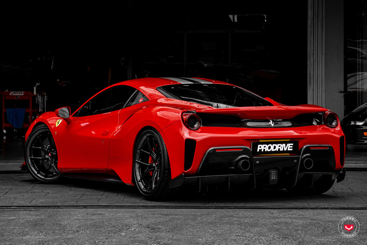 Vossen S21-01 Carbon Wheel Set for Ferrari 488 - 21 Inch - Gloss Black