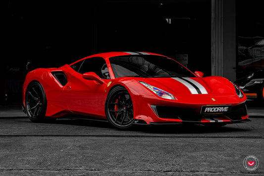 Vossen S21-01 Carbon Wheel Set for Ferrari 488 - 21 Inch - Gloss Black