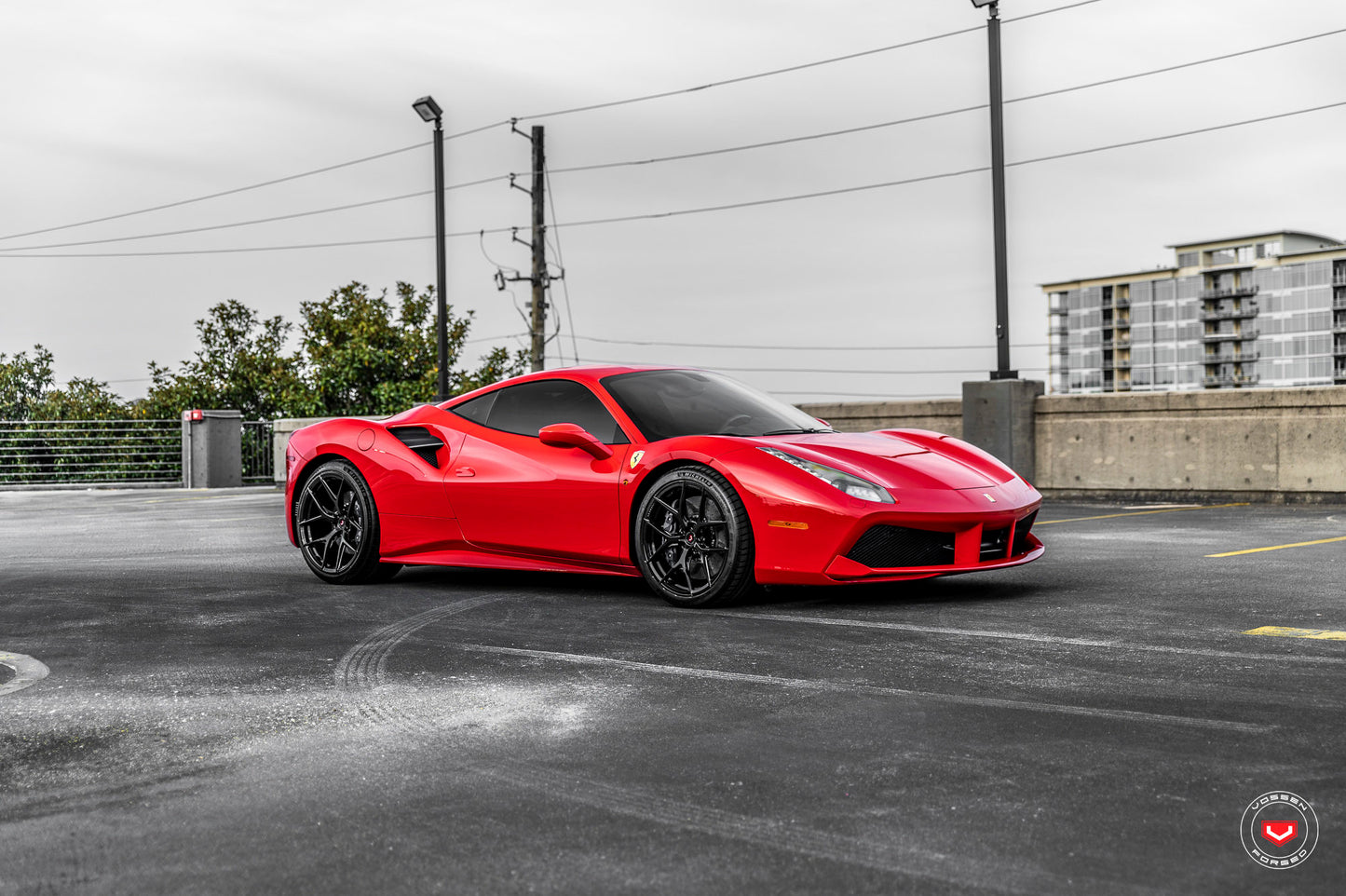 Vossen S21-01 Wheel Set for Ferrari 488 - 20 Inch - Gloss Black