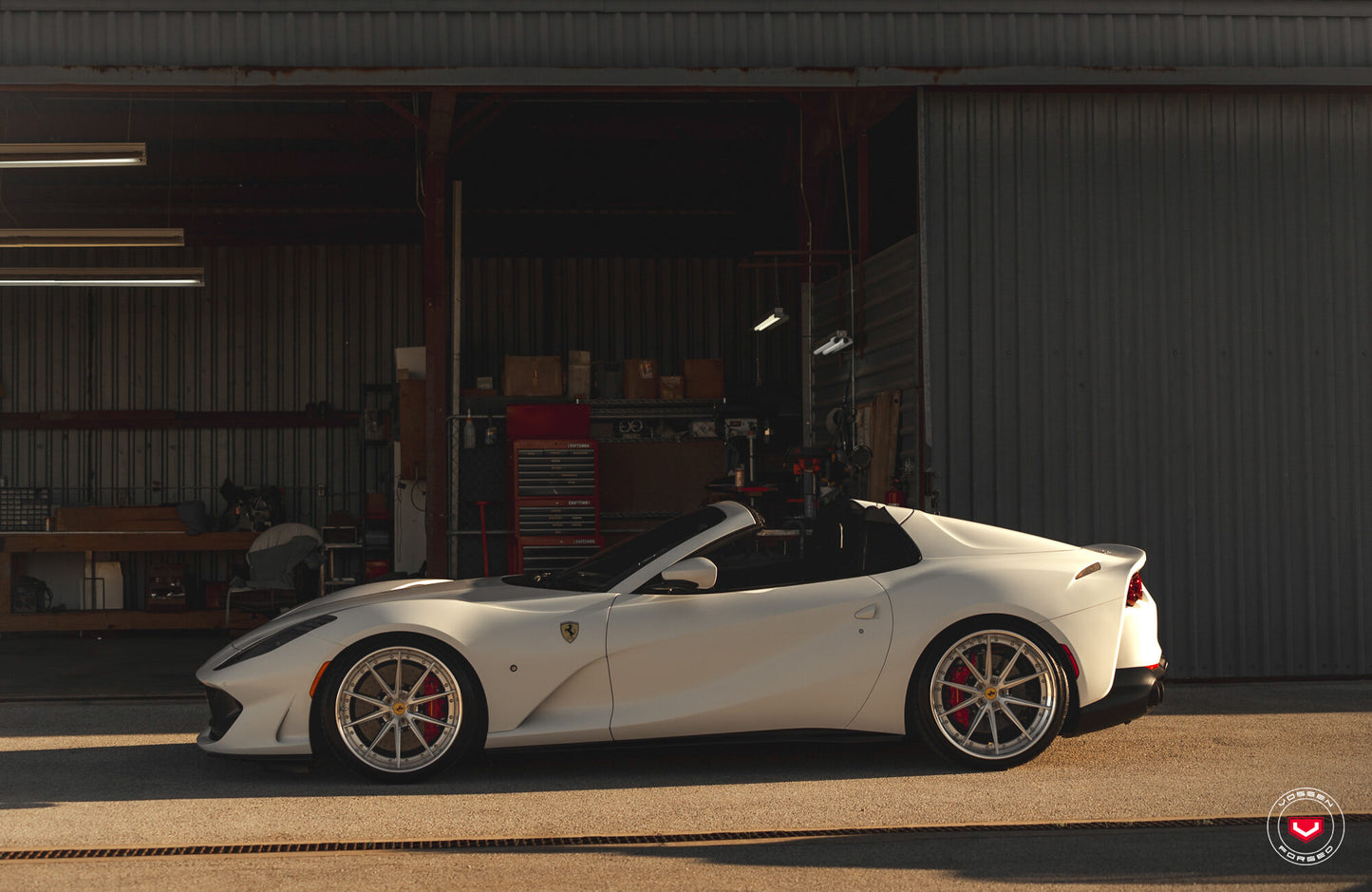 Vossen VPS-1 Wheel Set for Ferrari 812 Superfast - 21 Inch - Gloss Clear brushed