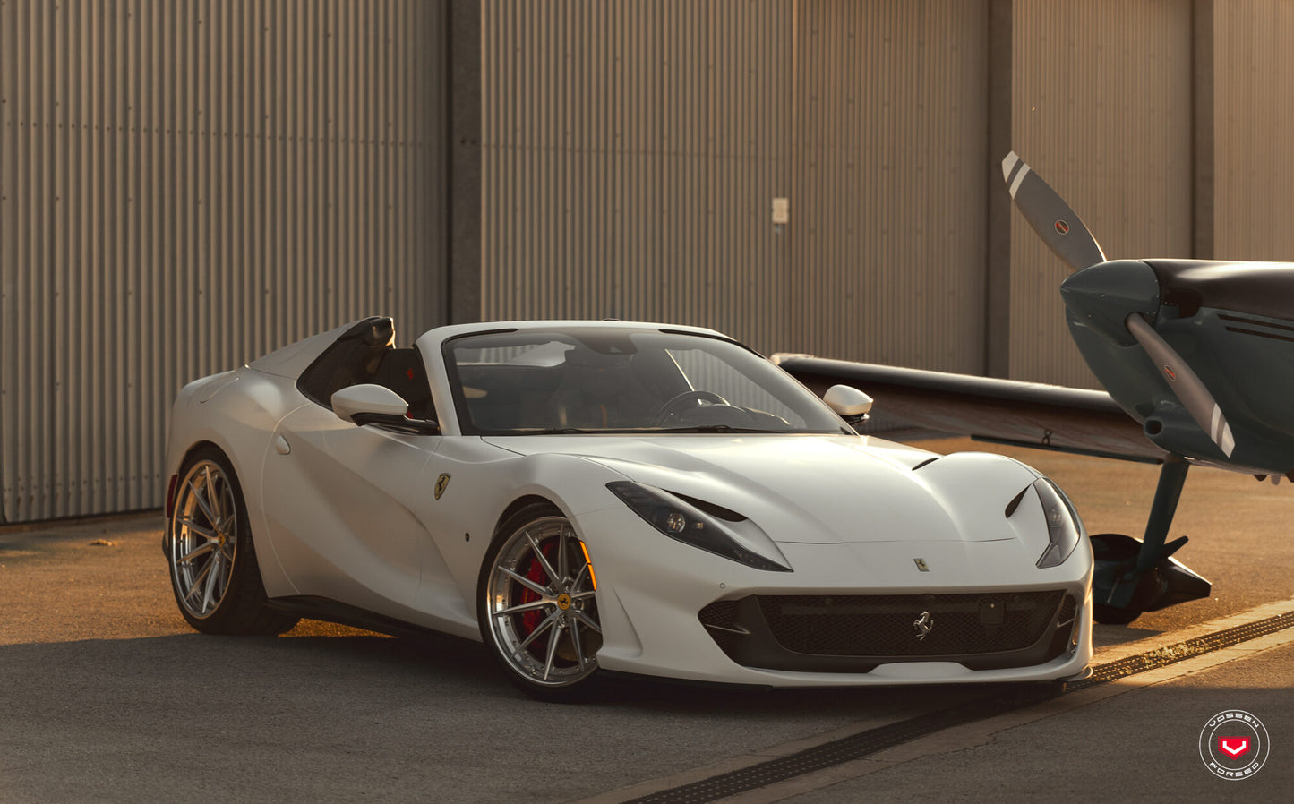 Vossen VPS-1 Wheel Set for Ferrari 812 Superfast - 21 Inch - Gloss Clear brushed