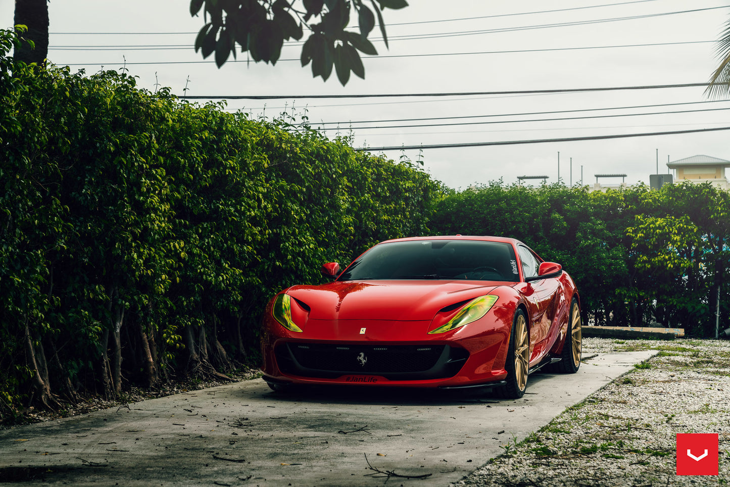 Vossen HF-4T Wheel Set for Ferrari 812 Superfast - 21 Inch - Gloss Gold (discontinued)