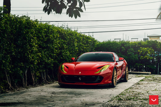Vossen HF-4T Wheel Set for Ferrari 812 Superfast - 21 Inch - Gloss Gold (discontinued)