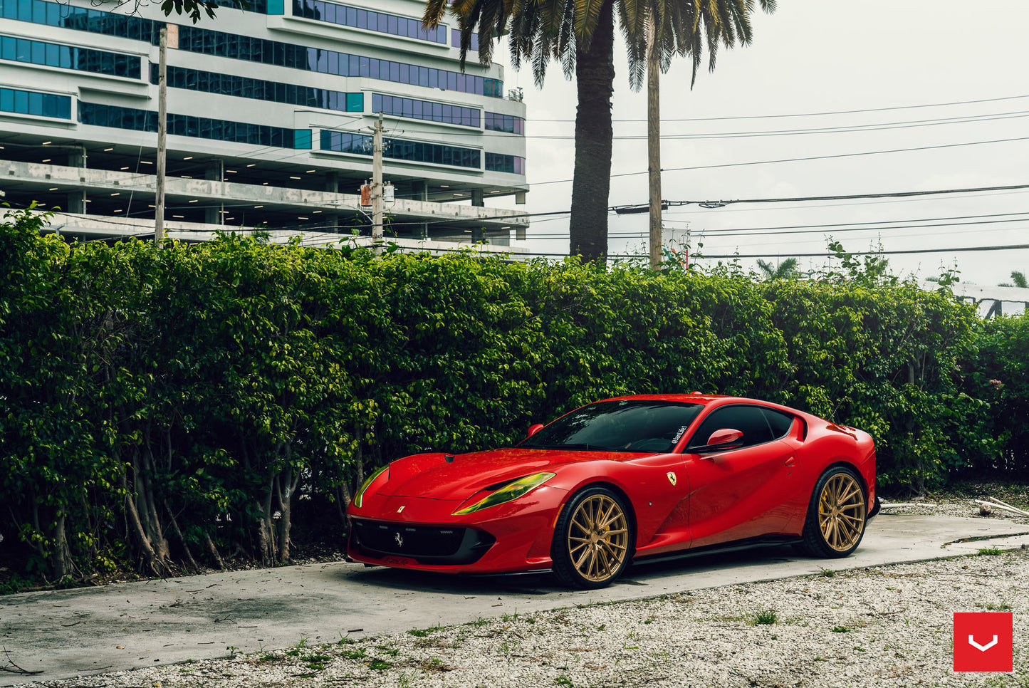 Vossen HF-4T Wheel Set for Ferrari 812 Superfast - 21 Inch - Gloss Gold (discontinued)
