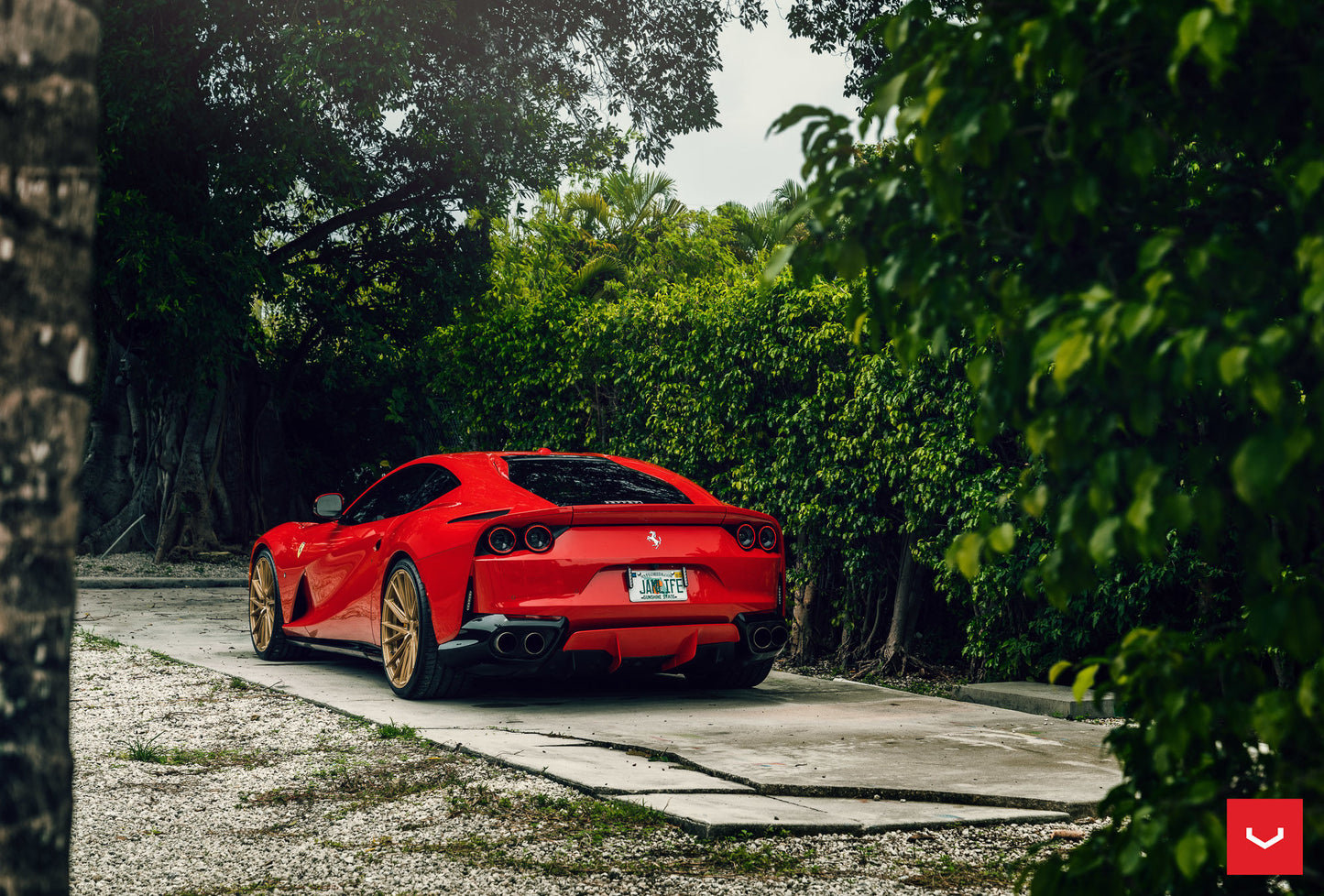 Vossen HF-4T Wheel Set for Ferrari 812 Superfast - 21 Inch - Gloss Gold (discontinued)