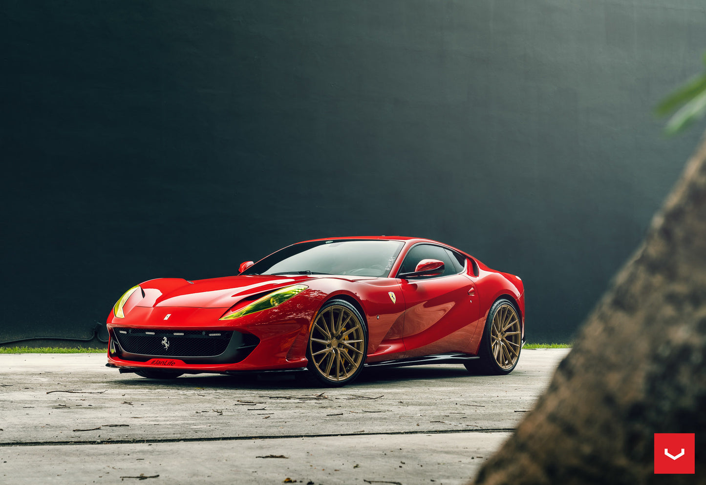 Vossen HF-4T Wheel Set for Ferrari 812 Superfast - 21 Inch - Gloss Gold (discontinued)