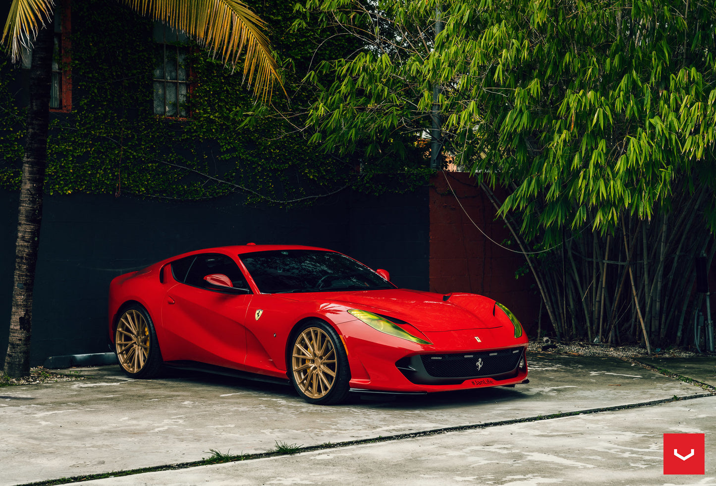 Vossen HF-4T Wheel Set for Ferrari 812 Superfast - 21 Inch - Gloss Gold (discontinued)