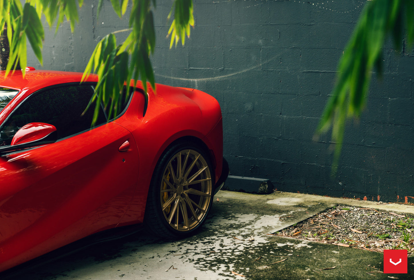 Vossen HF-4T Wheel Set for Ferrari 812 Superfast - 21 Inch - Gloss Gold (discontinued)