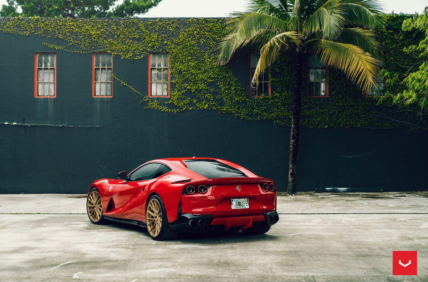 Vossen HF-4T Wheel Set for Ferrari 812 Superfast - 21 Inch - Gloss Gold (discontinued)